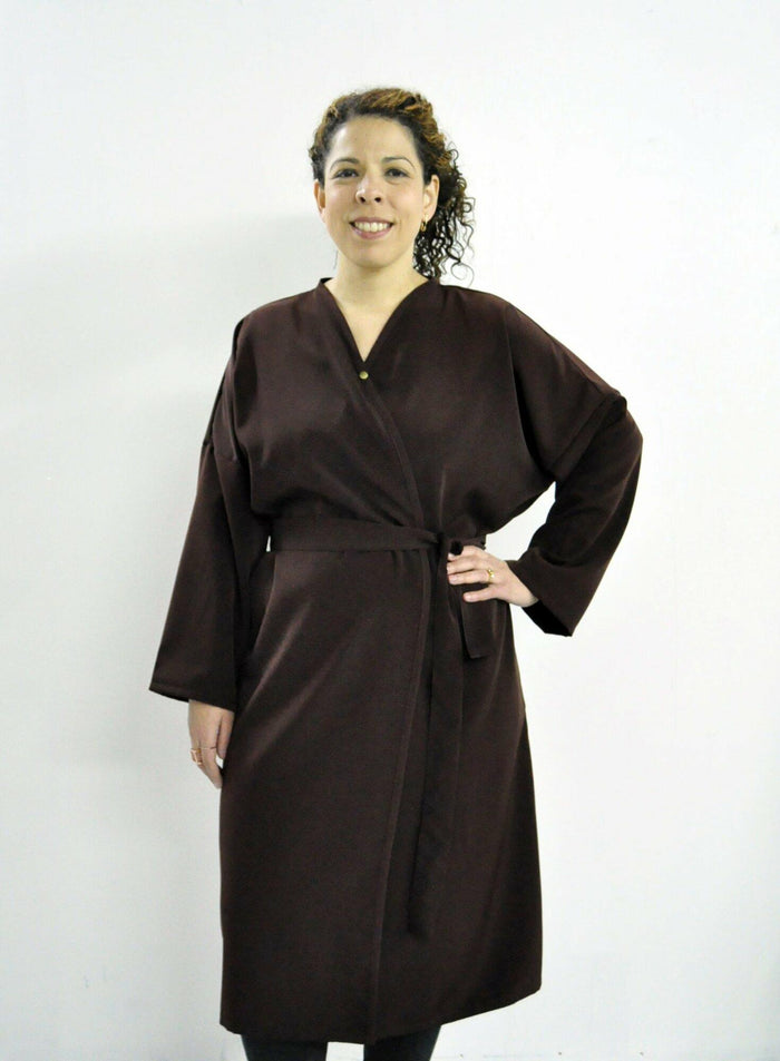 Style # 3500N Long Wrap Robe in Silkara