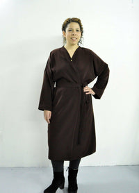 Style # 3500P Long Wrap Robe in Peachskin