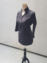 Style #1200B  Asymmetrical Rhinestone Zipper Jacket