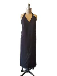 Style #635B Long V-Neck Chaps Apron with Rhinestone Zipper