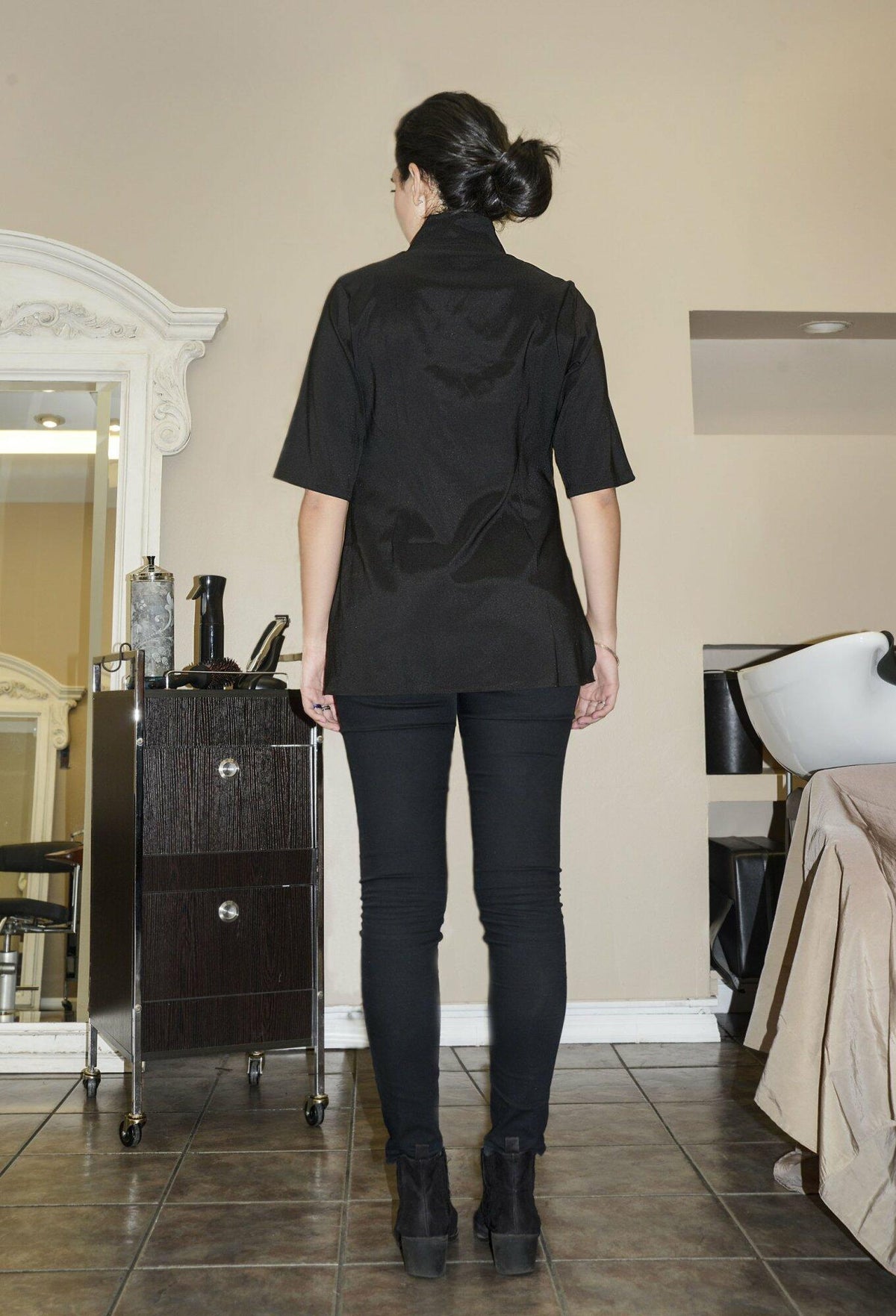 Style #1200B  Asymmetrical Rhinestone Zipper Jacket