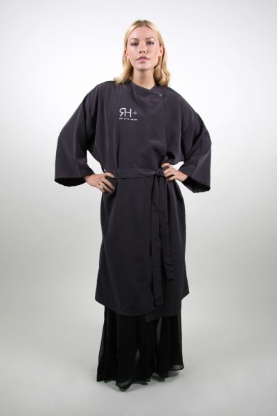 Style #94P Peachskin Microfiber Front Wrap Salon Robe