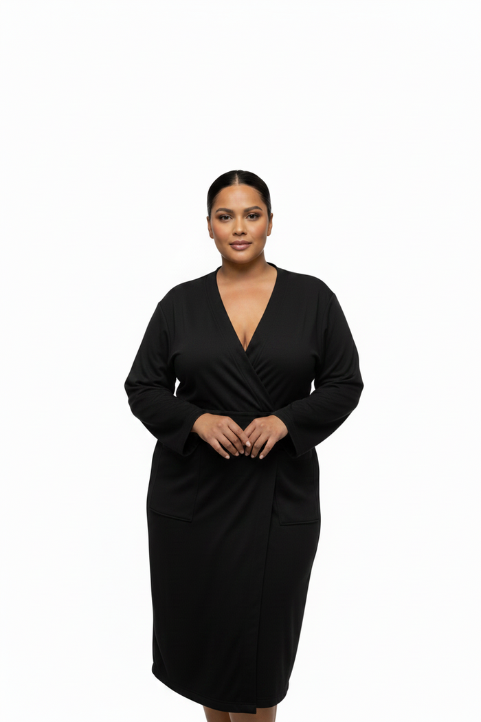Style #89P Oversized Kimono Wrap Robe in Peachskin