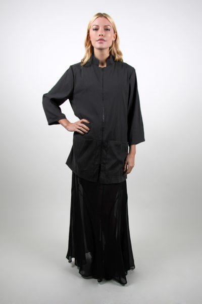 Style #88 Zip Front Smock with Mandarin Collar