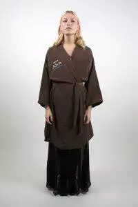 Style #87 Kimono Style Wrap Robe in Peachskin
