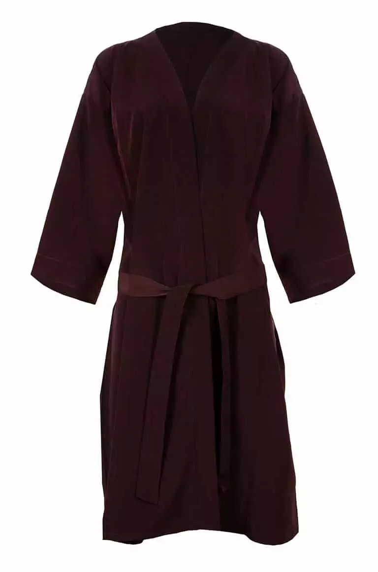 Style # 7000 Long Kimono 5th Avenue Robe with Cuffs in Peachskin
