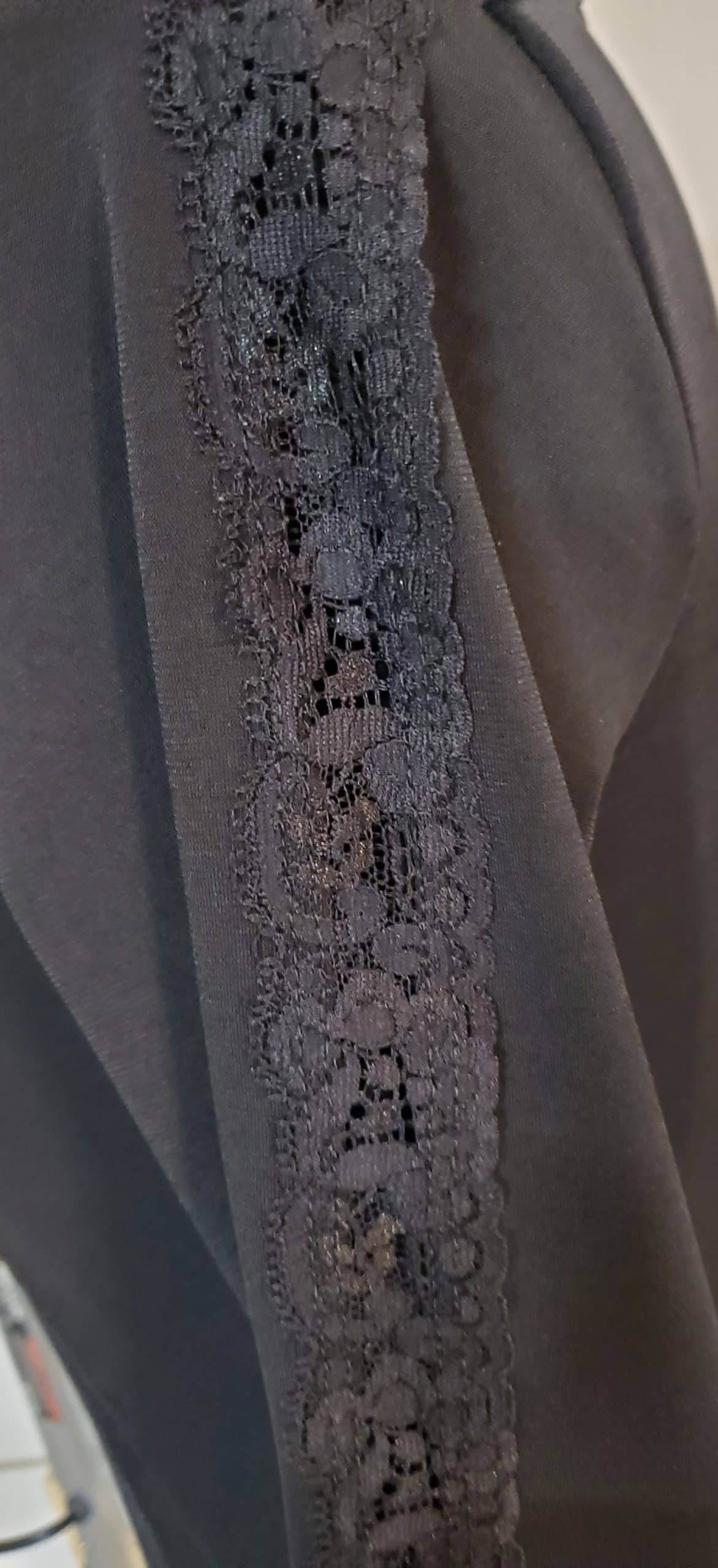 Black Lace Sleeve Tunic Style # 1500