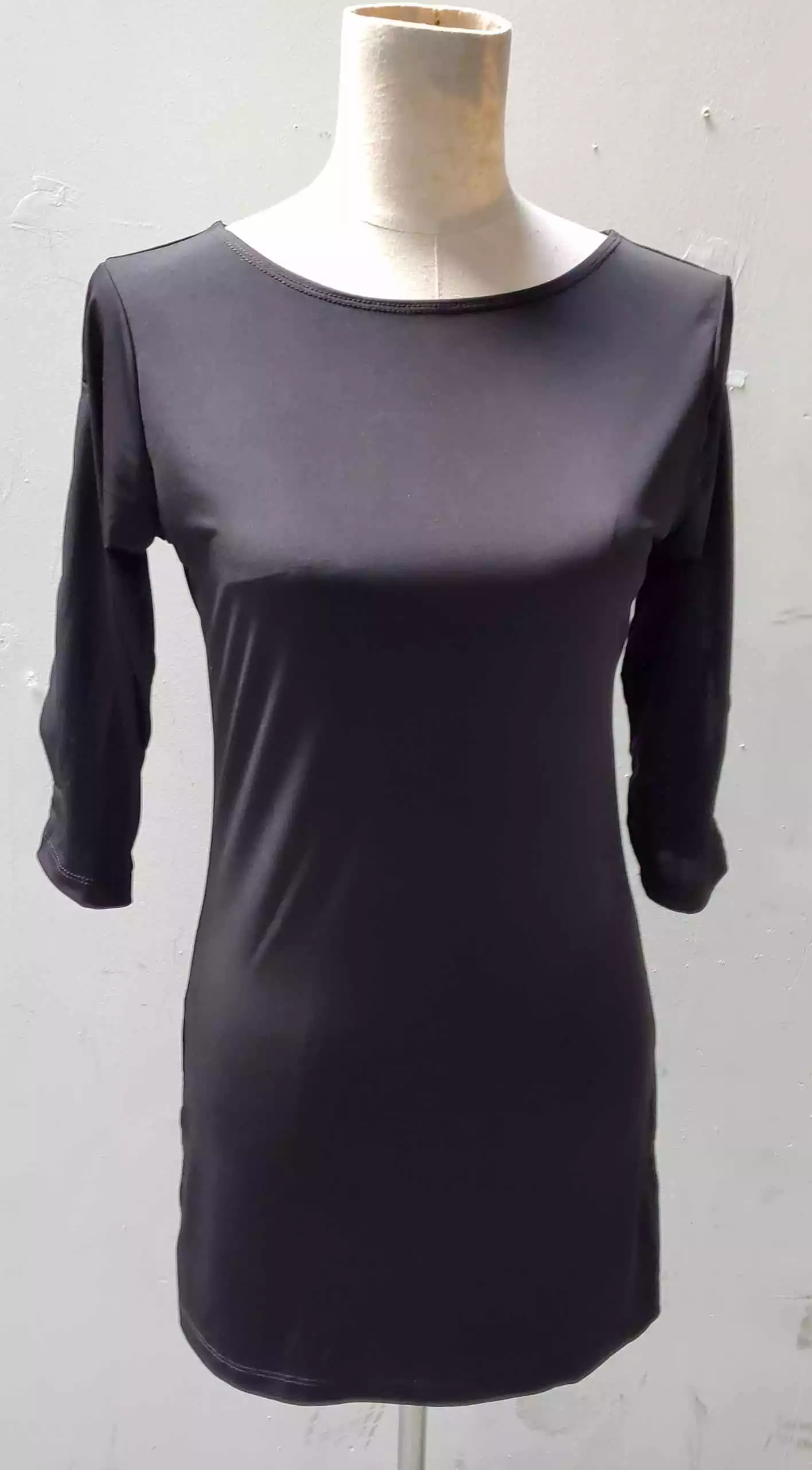 Black Snap Sleeve Tunic Style # 1510